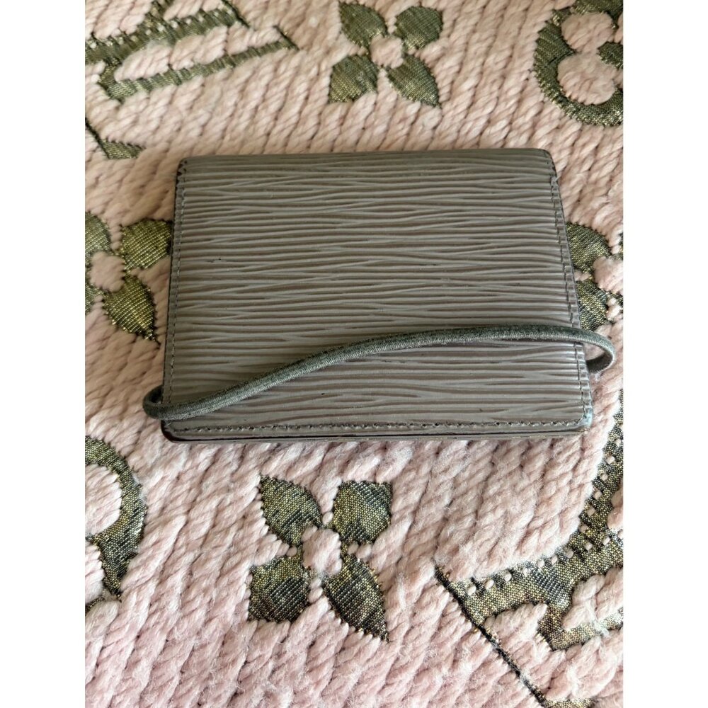 Louis Vuitton Vintage Porte-Monnaie Leather Loop Wallet Card Holder Smoke Lilac - Picture 4 of 13